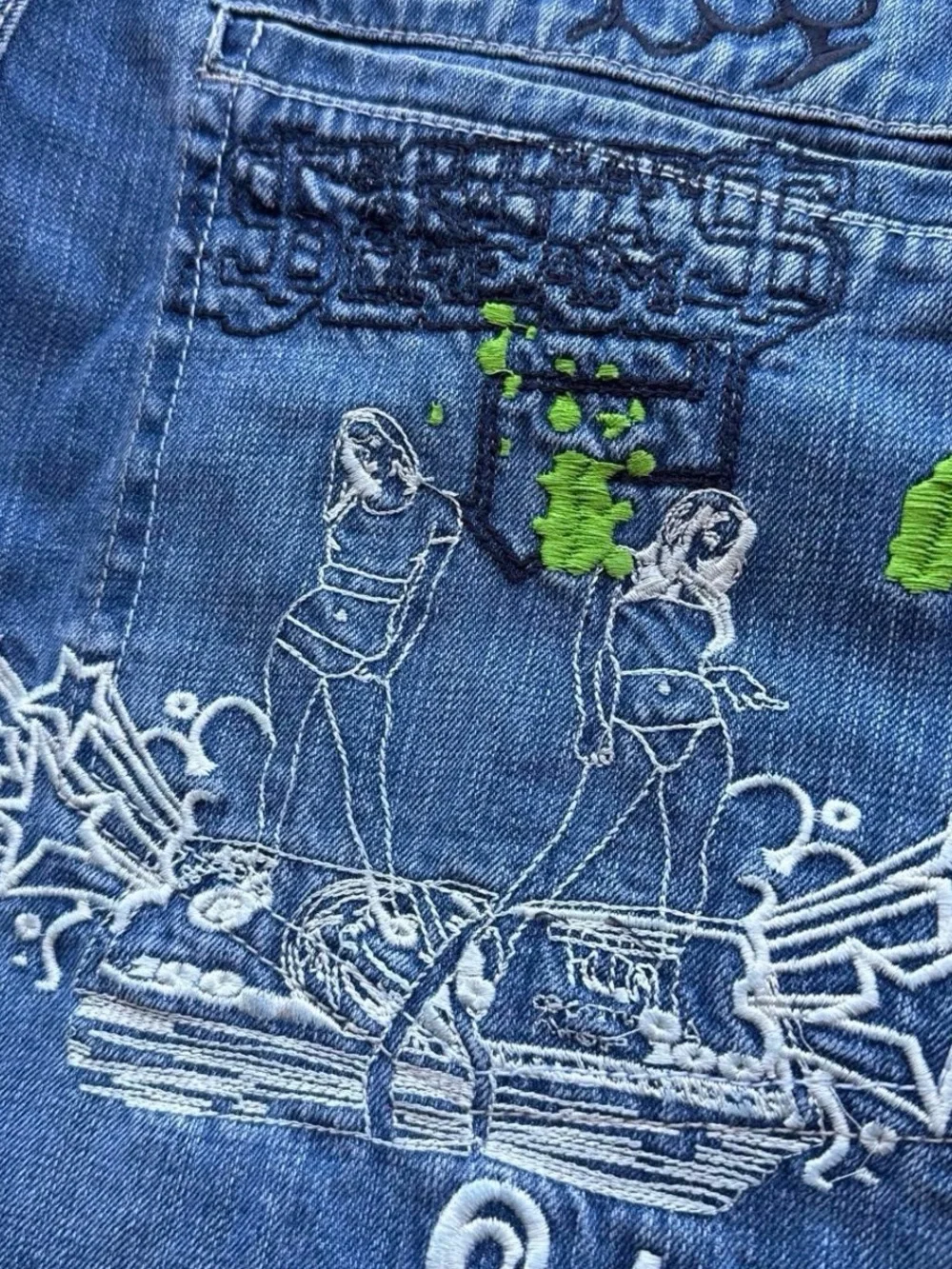 Y2K Ecko Unltd Embroidered Baggy Denim Jorts Jean Shorts